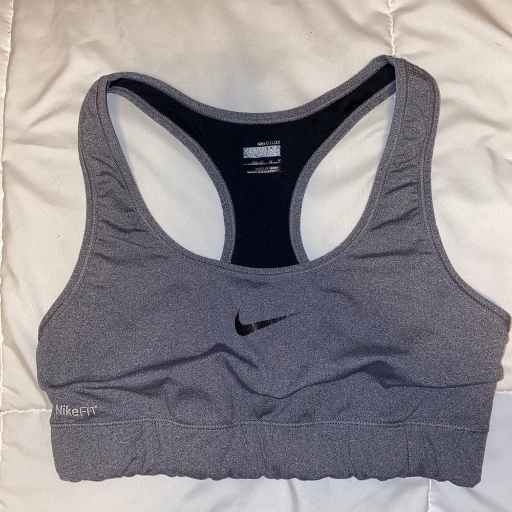 Medium Gray Nike Pro Sports Bra